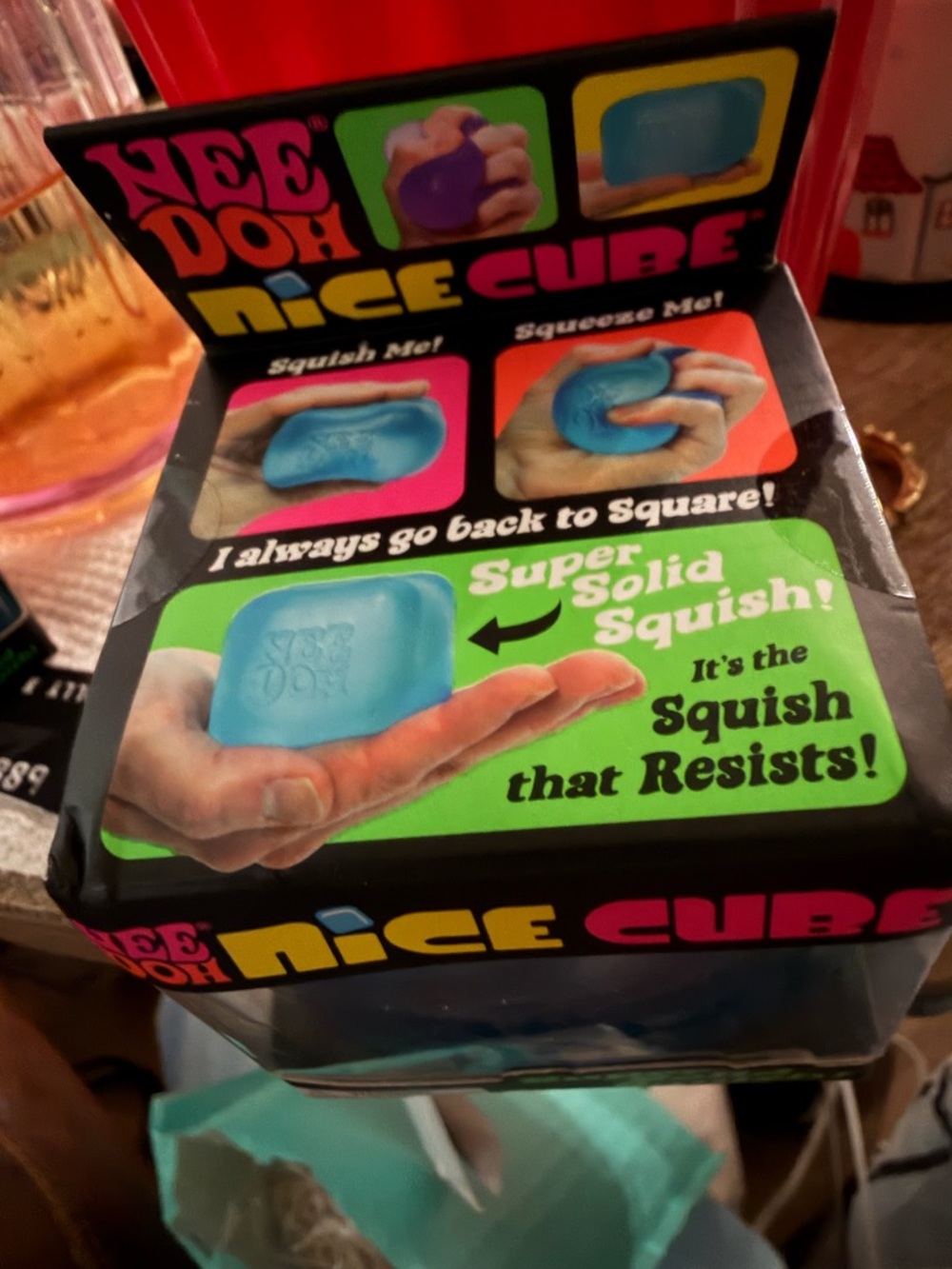 Nice Cube Super Solid Squish Toy - Blue Plus Baby Nice Cube NWB - Picture 4 of 5
